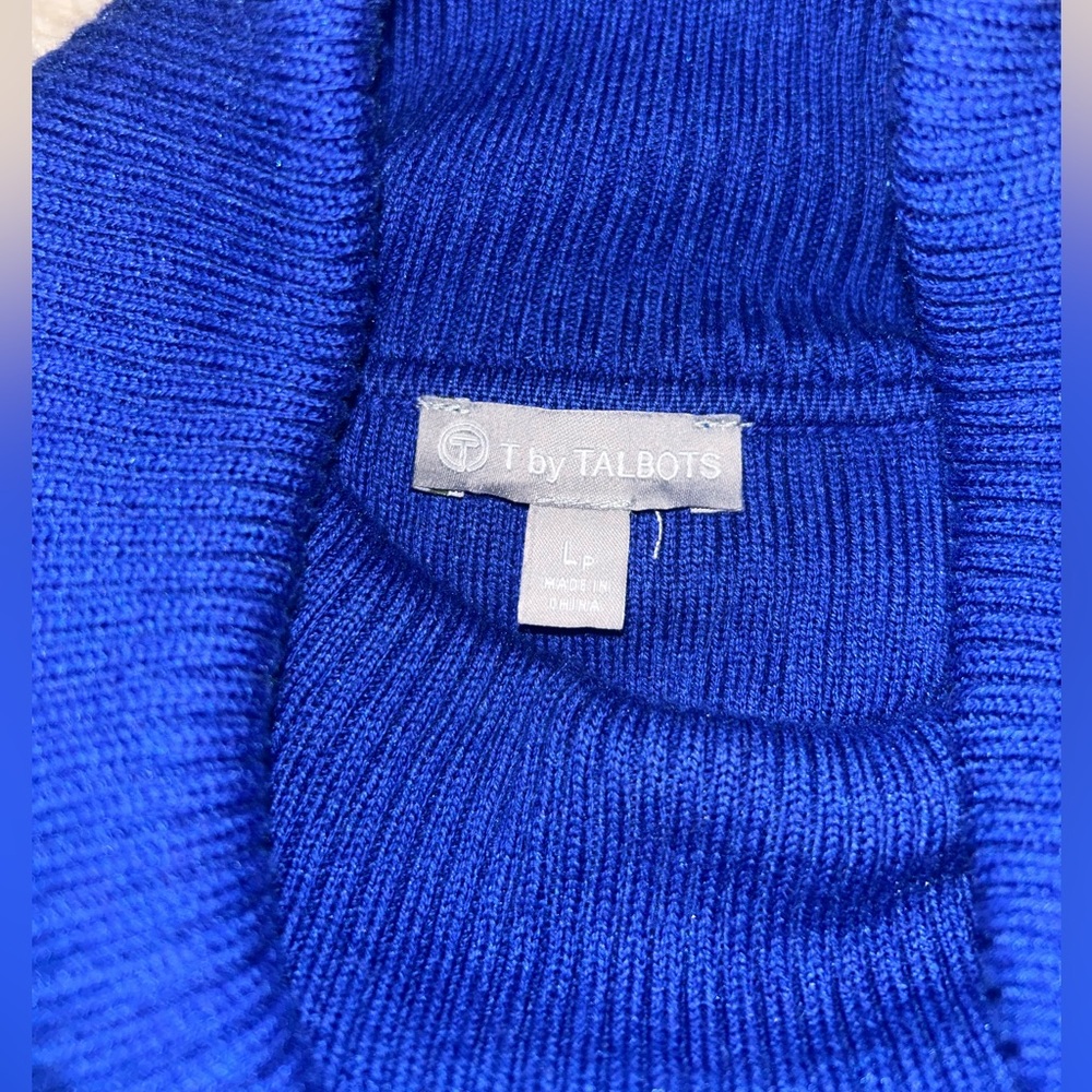 Talbots Cobalt Blue Turtleneck Sweater - Picture 4 of 9